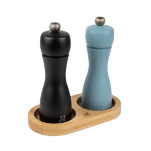 Support for 2 grinders, without handle, bamboo, "Linea", Natural - Peugeot