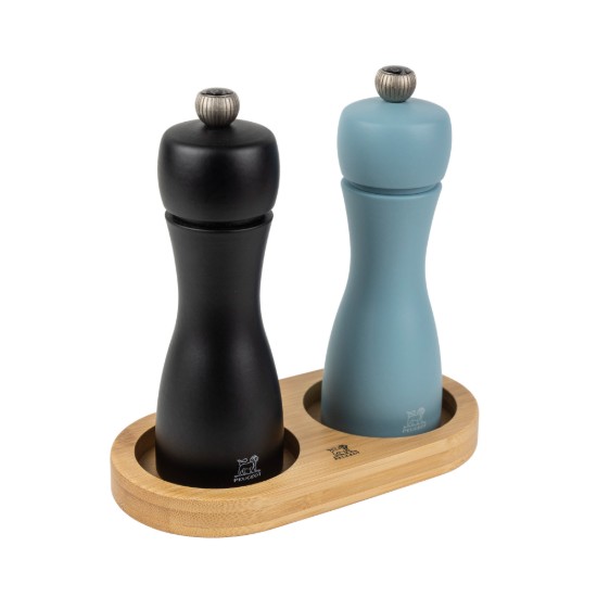 Support for 2 grinders, without handle, bamboo, "Linea", Natural - Peugeot