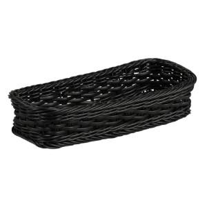 Cutlery basket, plastic, 28 x 11.5 cm, Black - Kesper