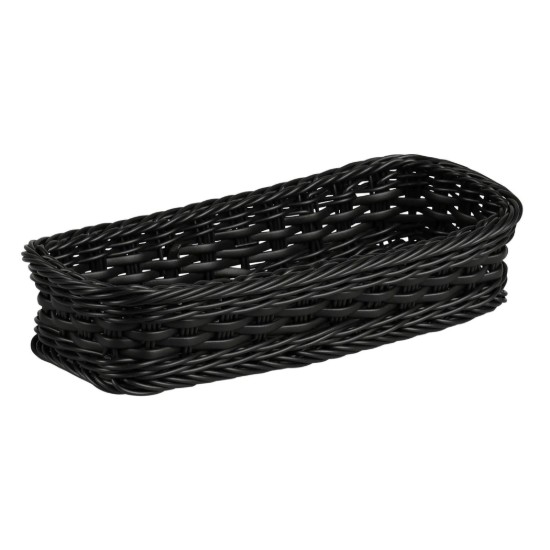 Cutlery basket, plastic, 28 x 11.5 cm, Black - Kesper