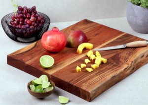 Acacia wood chopping board, 48 x 40 cm, 4 cm thick - Kesper