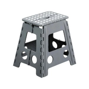 Folding step stool, 39 cm, plastic, Gray - Kesper