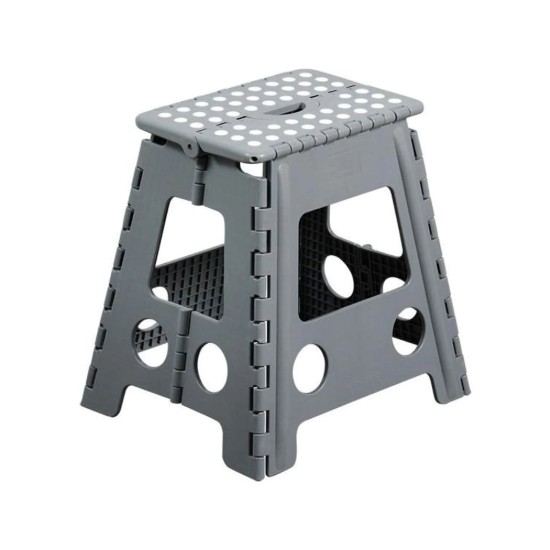 Folding step stool, 39 cm, plastic, Gray - Kesper