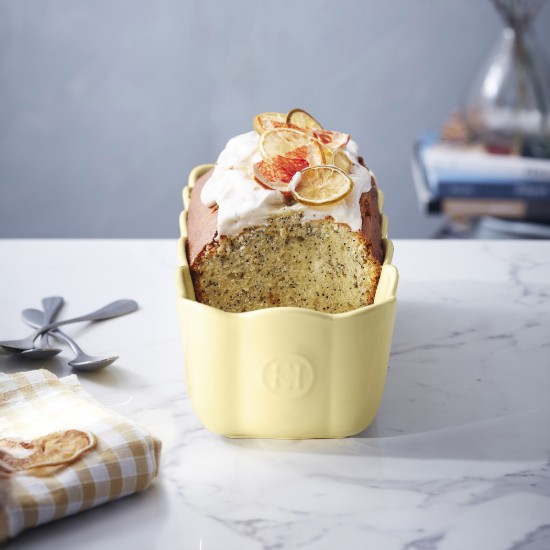 Sponge cake baking dish, ceramics, 24.5x11cm/1.1L, "Madeleine", Vanilla - Emile Henry