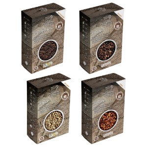 Set of 4 peppercorn assortments Tan Hoi/VoatsiperiferySanka/Sichuan - Peugeot