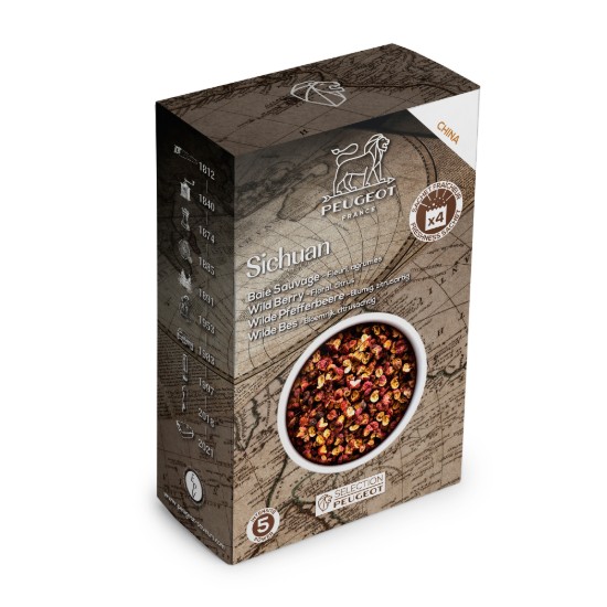 Set of 4 peppercorn assortments Tan Hoi/VoatsiperiferySanka/Sichuan - Peugeot