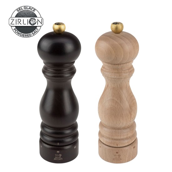 Set of 2 salt and peppercorn grinders, 20 cm, "Paris u'Select Z", Chocolate&Natural - Peugeot