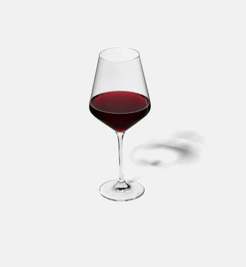 Conjunto de 6 taças de vinho tinto, vidro cristalino, 490ml, "Avant-Garde" - Krosno