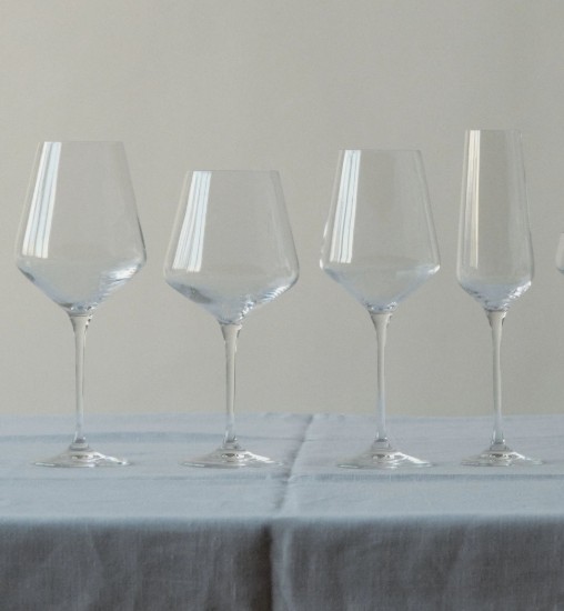 Sæt med 6 hvidvinsglas, krystalglas, 450 ml, "Avant-Garde" - Krosno