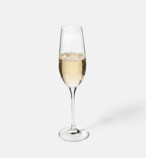 6 részes pezsgőspohár készlet, kristályos üvegből, 180 ml, "Harmony" - Krosno