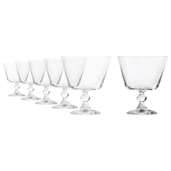 6 saldējuma krūzīšu komplekts, kristāliskais stikls, "Krista", 380 ml - Krosno