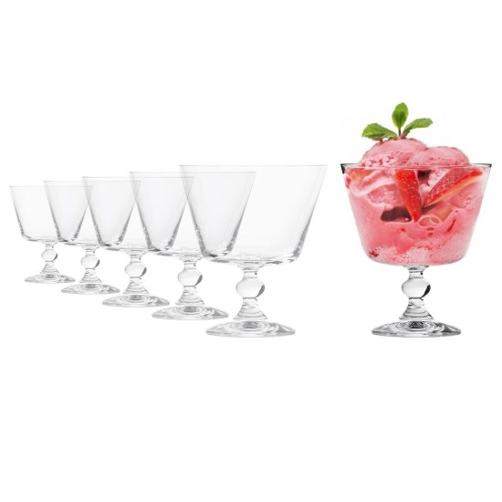 6 saldējuma krūzīšu komplekts, kristāliskais stikls, "Krista", 380 ml - Krosno