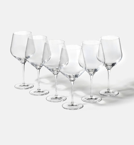 6 Burgundijas vīna glāžu komplekts, "Splendor", 860 ml - Krosno