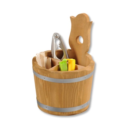 Besteckständer, mit 3 Fächern, 14 cm, Kiefernholz - Kesper