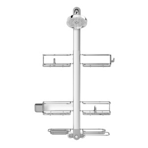 Regulowany uchwyt XL do kabiny prysznicowej, anodowane aluminium/stal nierdzewna - simplehuman