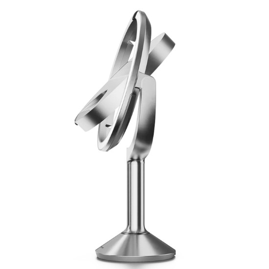 Ogledalo za šminkanje sa senzorom, 23 cm, "Trio", Brushed Stainless Steel - simplehuman