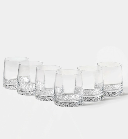 Set mit 6 Whiskygläsern, kristallines Glas, 370 ml, "Fjord" - Krosno