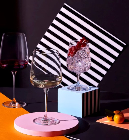 4er-Set Wassergläser aus Kristallglas, 380 ml, „Modern“ – Krosno