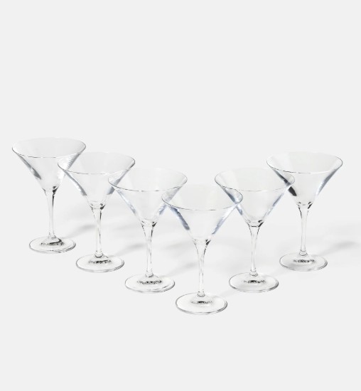 Set of 6 Martini glasses, crystalline glass, 240 ml, "Avant-Garde" - Krosno