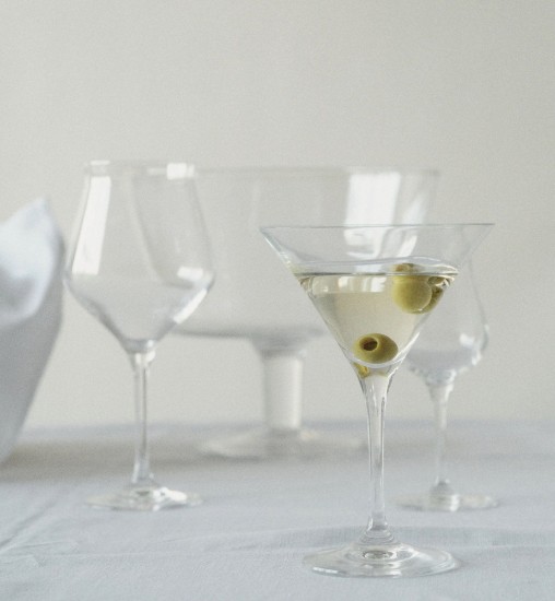 Set of 6 Martini glasses, crystalline glass, 240 ml, "Avant-Garde" - Krosno