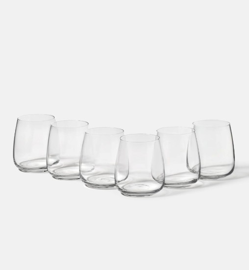 6er-Set Trinkgläser aus Glas, 470 ml, Modell „Modern“ – Krosno