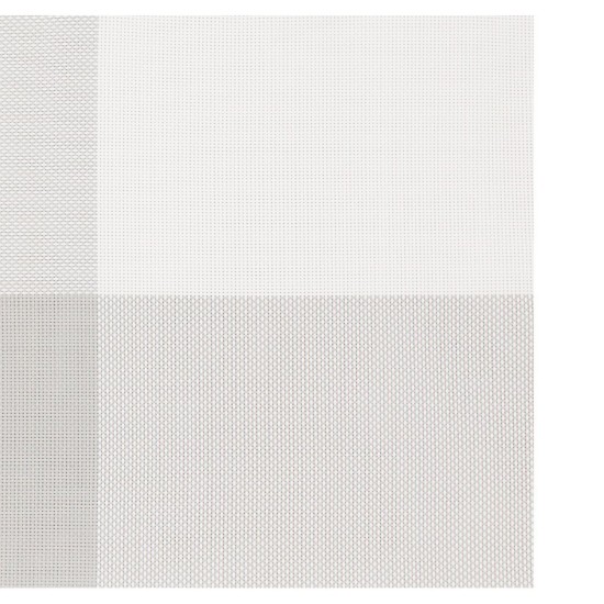 Juego de 4 manteles, 45 × 30 cm, blanco/gris
