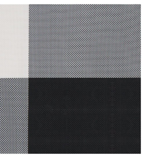 Sada 4 stolových rohoží, čierna a biela, 45 × 30 cm