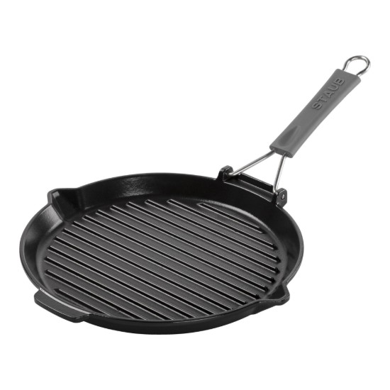 Staub Negro Sartén De Hierro Fundido, 27 Cm, Black