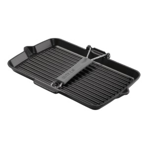 Patelnia grillowa prostokątna, żeliwna, 34x21 cm, Black - Staub