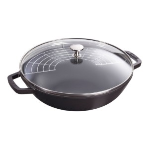Wok tava, lijevano željezo, 30cm, Black - Staub