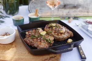 Quadratische Grillpfanne, Gusseisen, 28 x 28 cm, Black - Staub